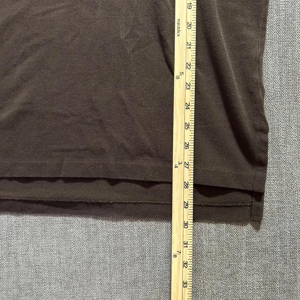 Polo Ralph Lauren Polo Shirt Mens Large Brown Short Sleeve Cotton Pique Logo